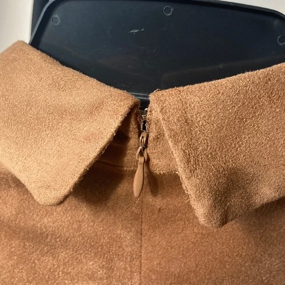 Sami & Jo dress collared camel colored casual boho office neutral business L - Picture 8 of 17